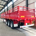 البضائع السائبة 60T 3axle fence نصف شاحنة مقطورة